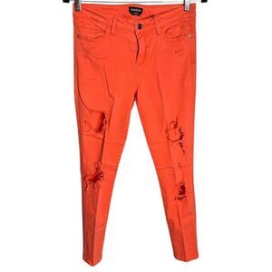 Bebe Heartbreaker Coral Distressed
Jeans Pants Size 29
